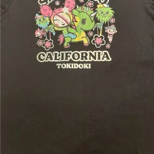 Tokidoki Black Tee with Colorful Characters